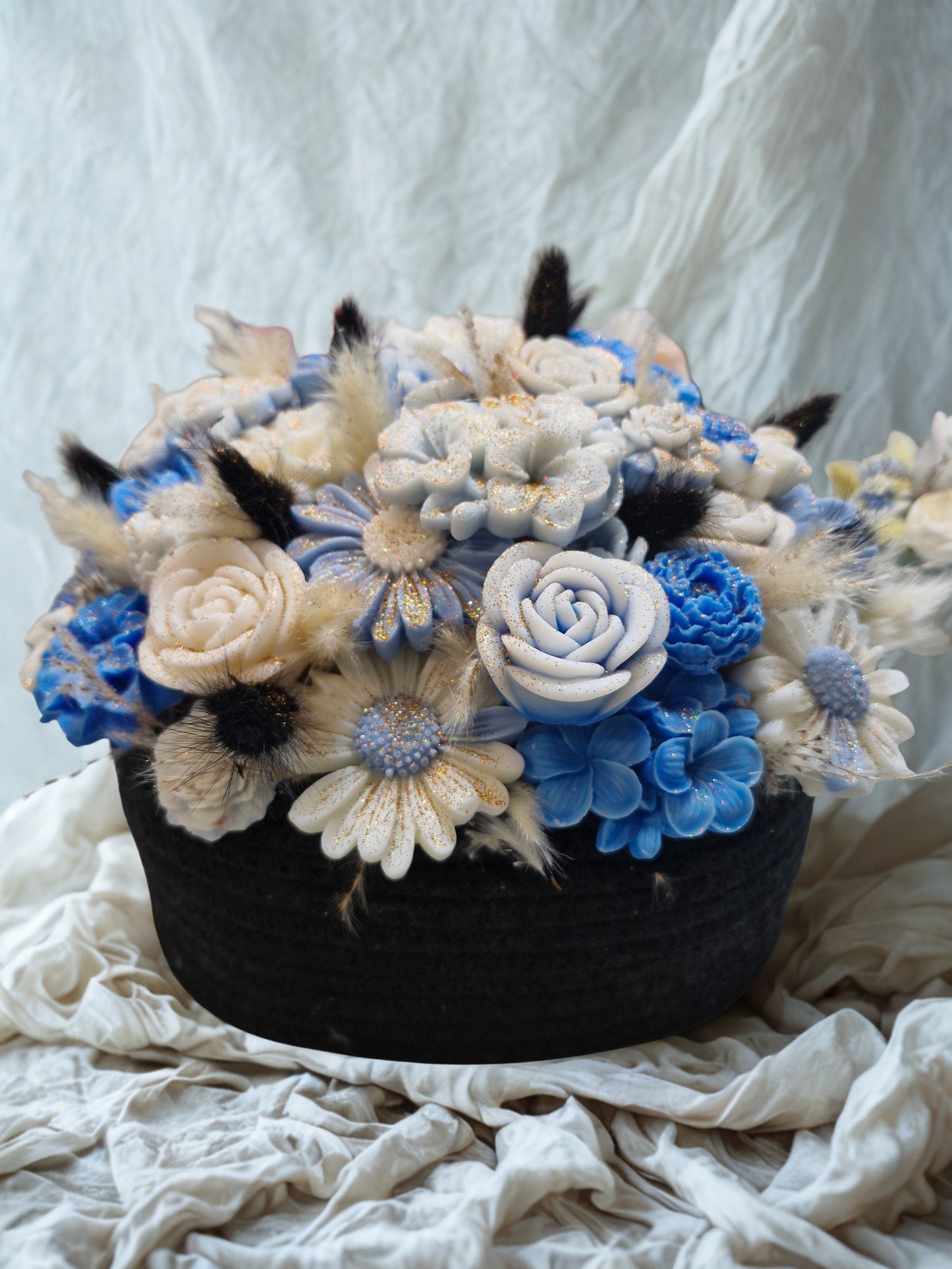 Cesto de Flores em Cera