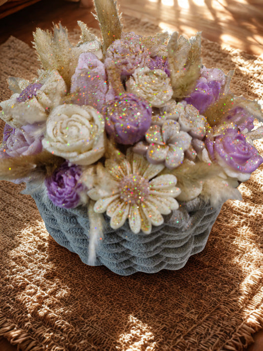 Cesto de Flores em Cera