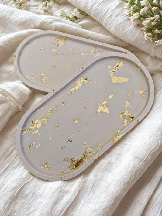 Base de Gesso com Folha de Ouro