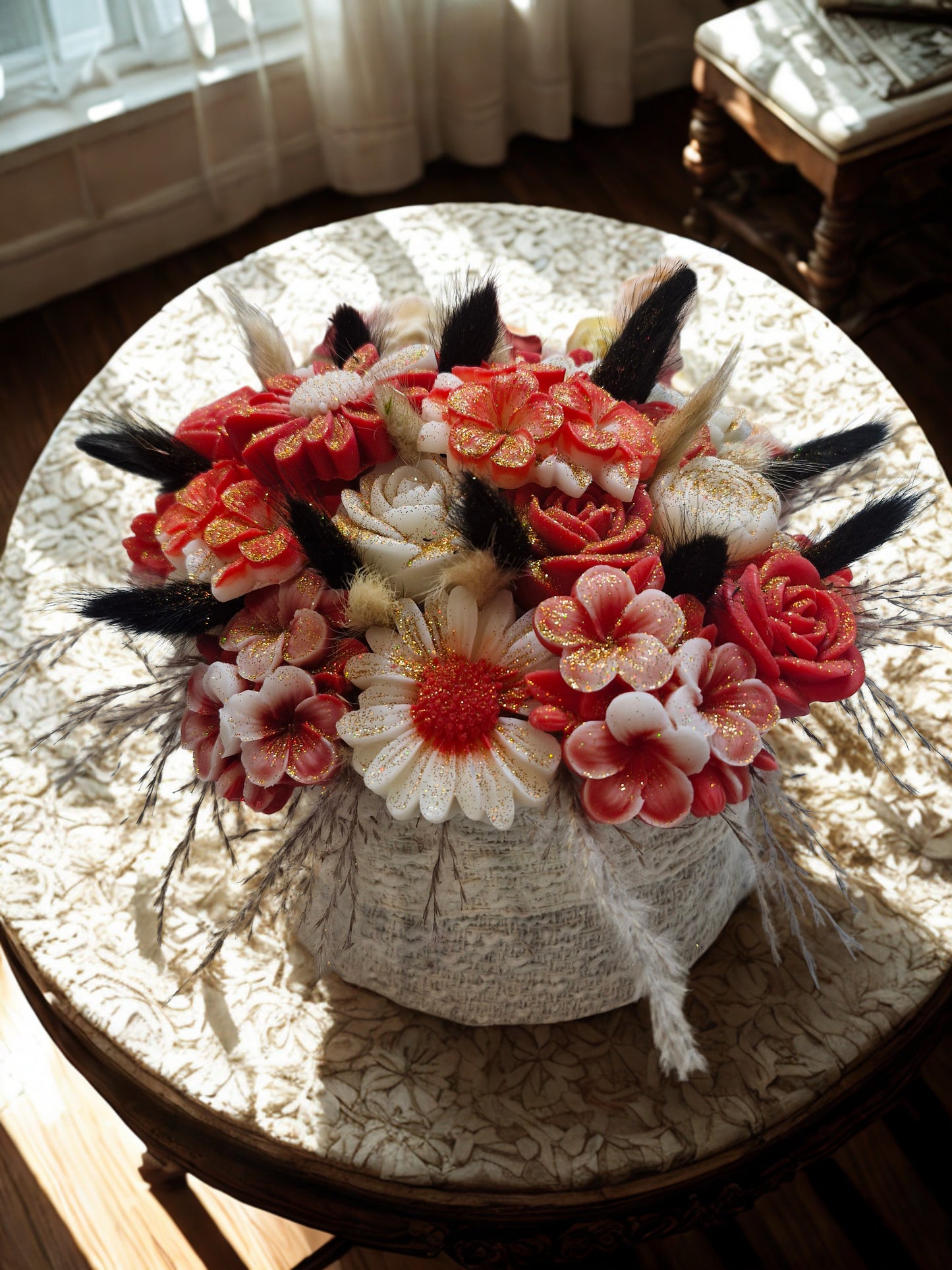 Cesto de Flores em Cera