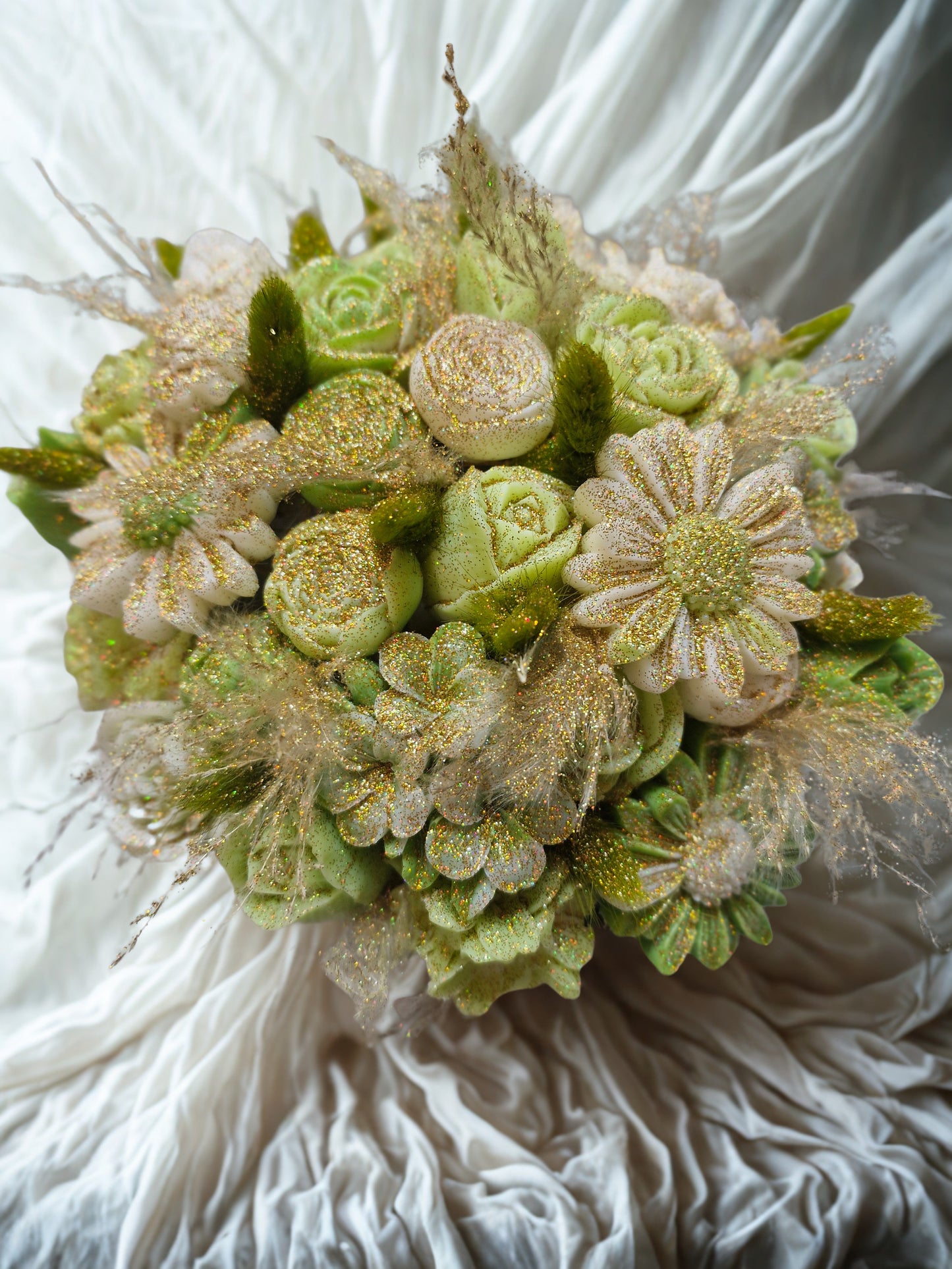 Cesto de Flores em Cera